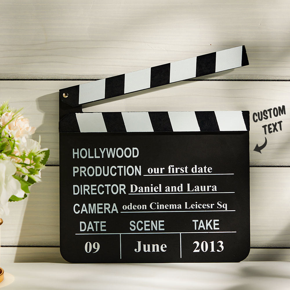 Hollywood - Personalized Couple Film Clapper Plaque