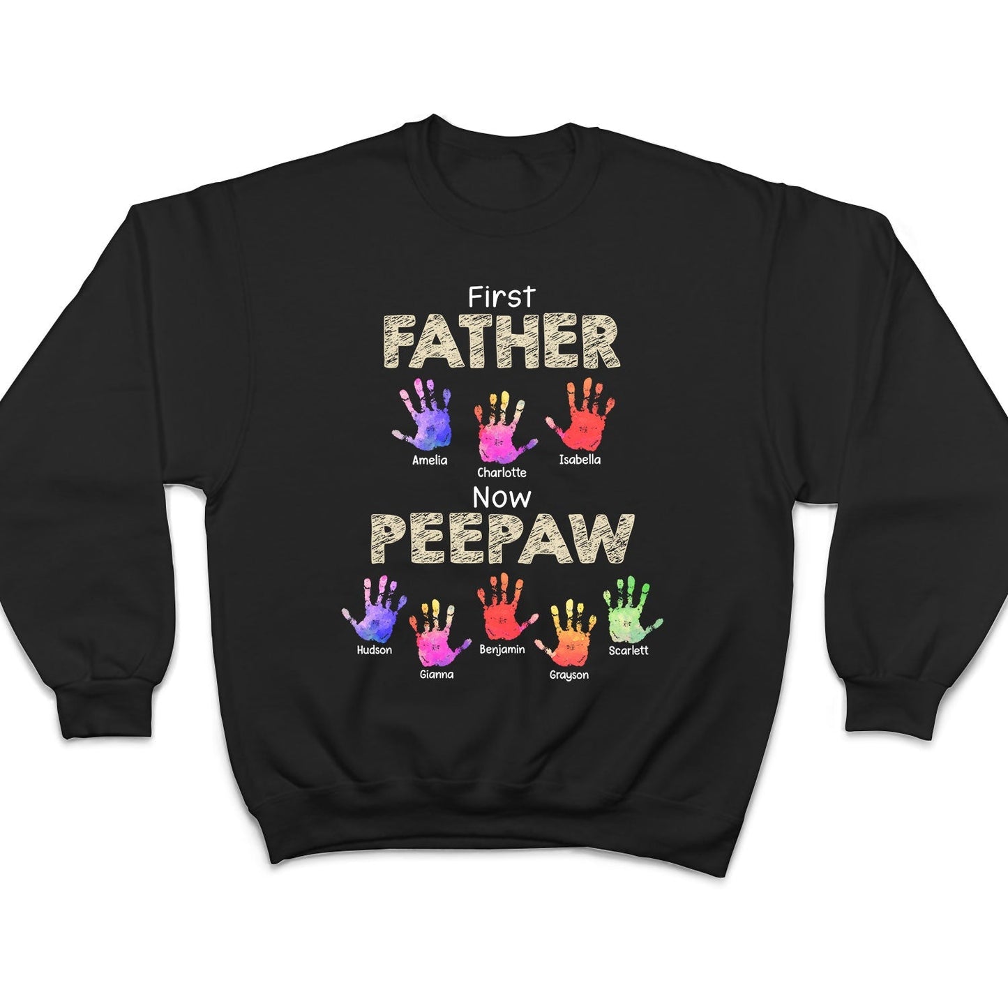 Custom Handprint T-Shirt for Dad or Grandpa – Personalized Gift