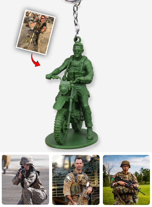Funny Gift For Soldiers - Personalized Veteran Keychain