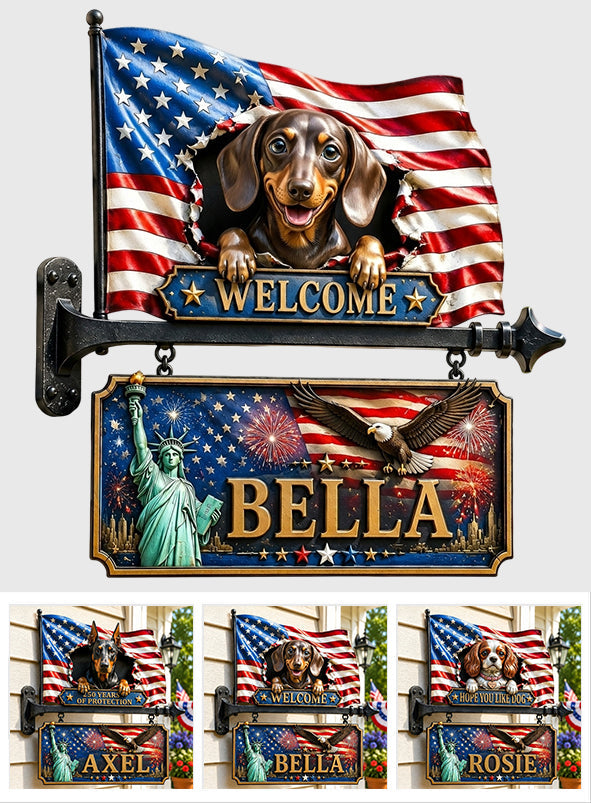 Any Photo Peeking Pets - Personalized Dog Wooden Wall Mount Sign