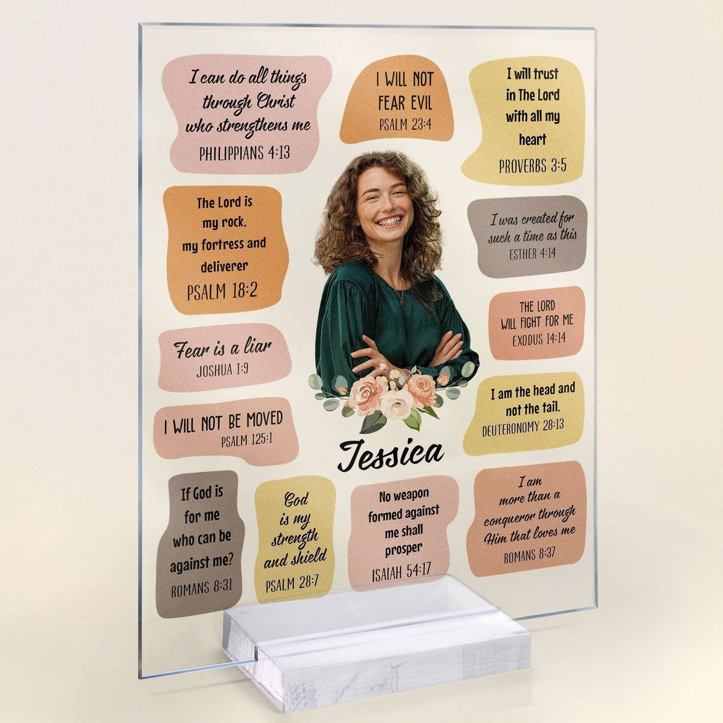 Inspirational Scripture Moments - Customizable Acrylic Photo Plaque with Personalized Bible Verses