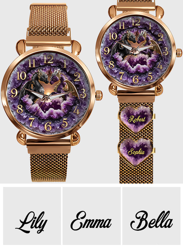You & Me We Got This - Personalized Dragon Women Hand Watch With Strap Charms