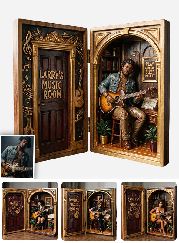 My Music Room - Personalized Guitar Acrylic Diptych