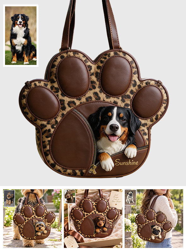 Cute Dog Paws - Personalized Dog Custom Shape Tote Bag