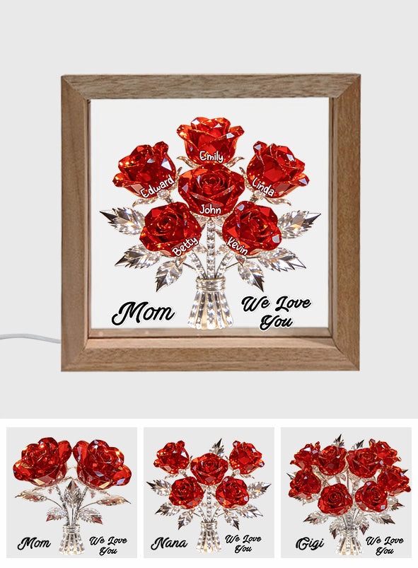 Mother's Day Gifts For Mom, Grandma - Personalized Mother Wooden Frame LED Light