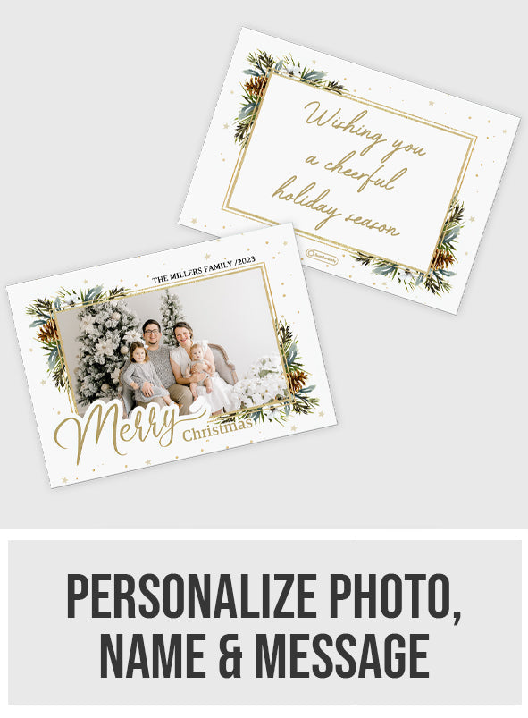 Merry Christmas - Personalized Family Greeting Card