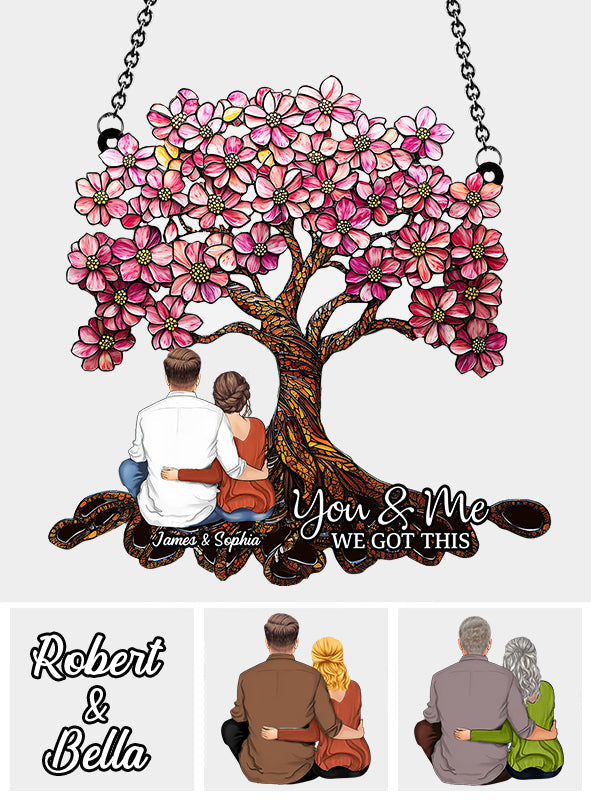 You & Me - Personalized Couple Window Hanging Suncatcher Ornament