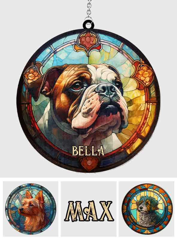 Love My Dog - Personalized Dog Window Hanging Suncatcher Ornament