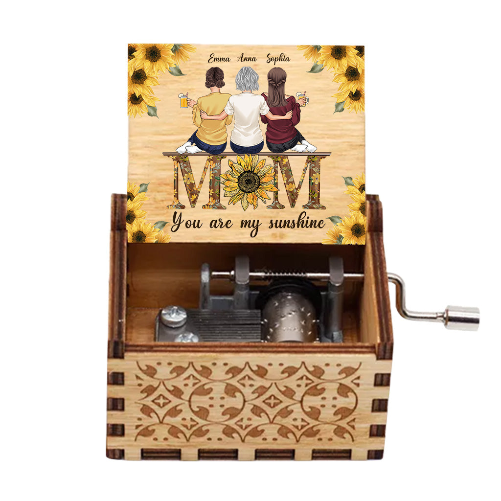 You Are My Sunshine - Personalized Mother's Day Mother Hand Crank Music Box