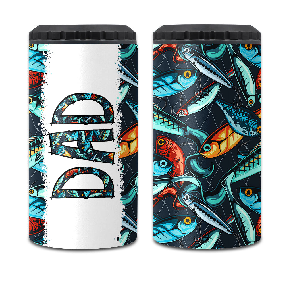 Reel Cool Dad - Fishing gift for dad, grandpa, him, husband - Personalized Can Cooler