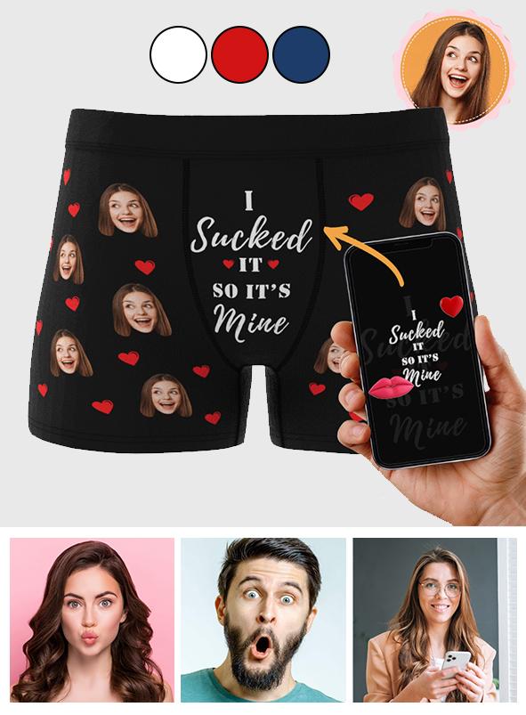 Custom Wife Or Girlfriend Face Boxers AR View - Personalized Couple Men's boxer briefs