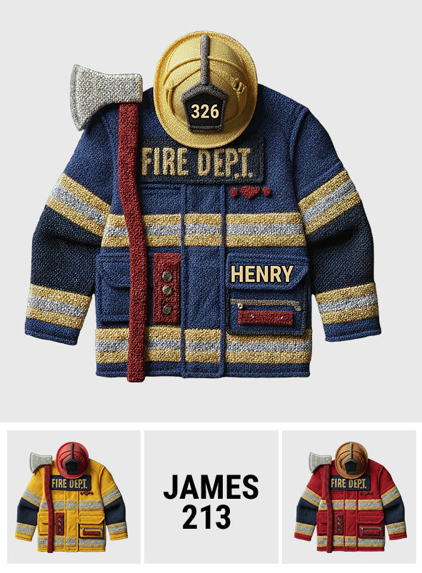 Fire Dept - Personalized Firefighter Non-Slip Tufted Rug