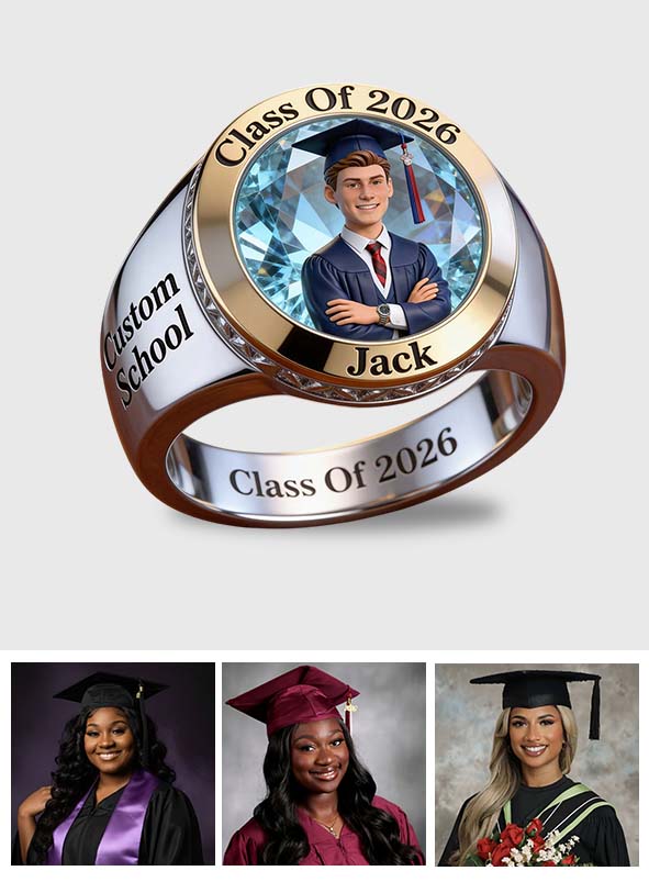 Class Of 2026 - Personalized Graduation Signet Ring