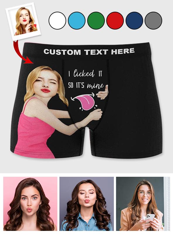 Custom Wife Or Girlfriend Face Boxers - Personalized Couple Men's boxer briefs
