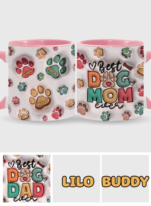 Best Dog Mom Dog Dad Cat Mom Cat Dad Ever - Personalized Dog Accent Mug