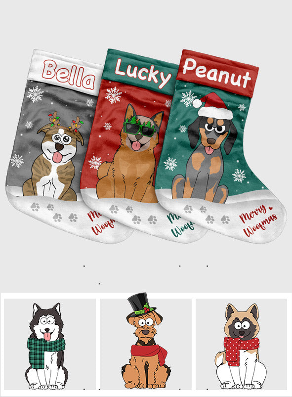 Merry Woofmas - Personalized Dog Christmas Stockings