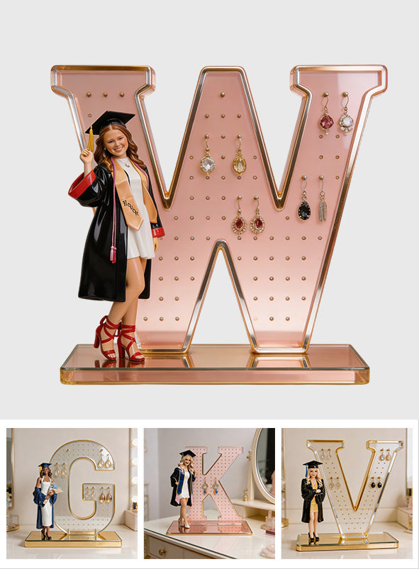 A Letter of Pride – Graduation Jewelry Display - Personalized Graduation Jewelry Holder