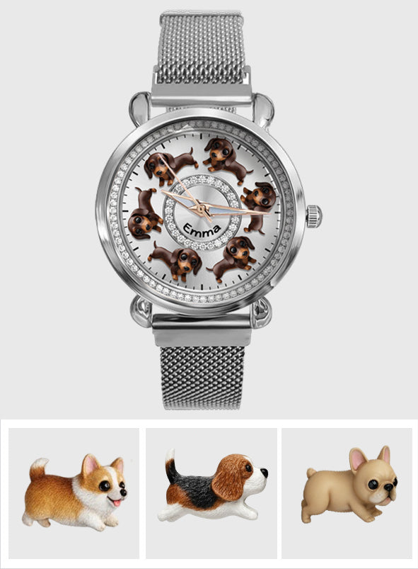 I Love My Dogs - Personalized Dog Women Hand Watch