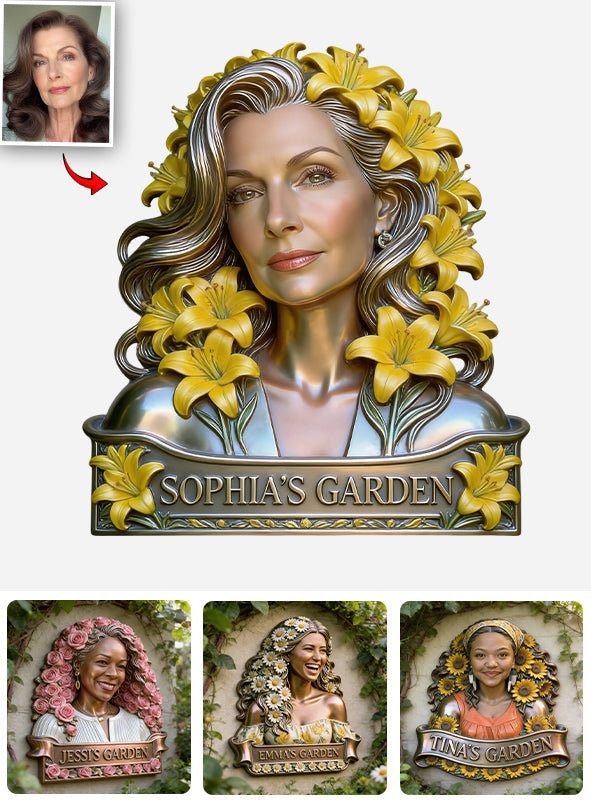 Custom Any Photo My Beautiful Garden - Personalized Gardening Cut Metal Sign