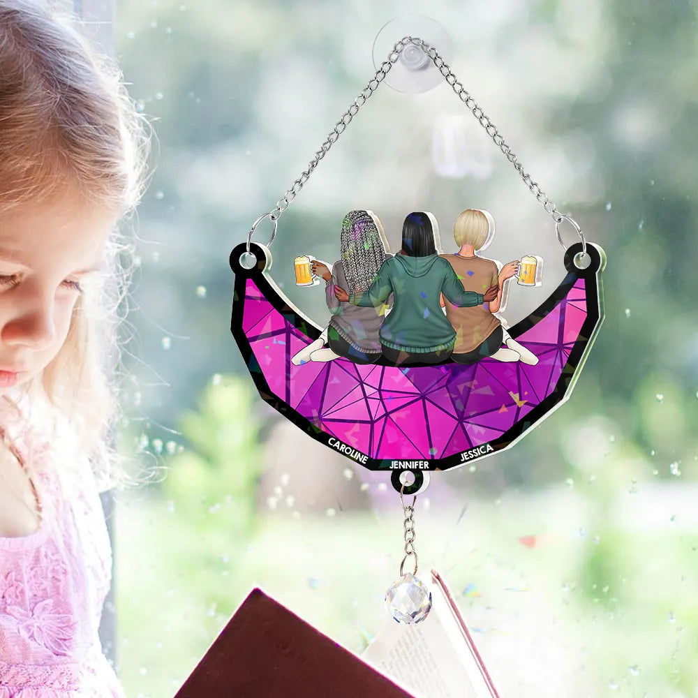Infinity Heart Sun Catcher With Crystal Prism β Gift For Friends, Soul Sisters, Women, Funny Personalized Ornament