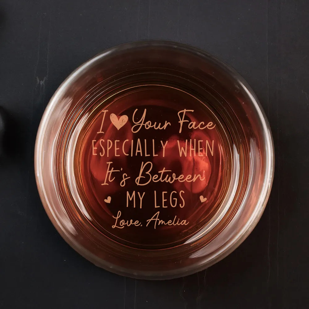 Personalized Adult Humor Whiskey Glass – Romantic, Engraved Custom Gift for Anniversary/Valentine's