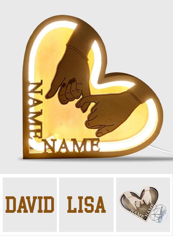 Couple Name Hand In Hand - Personalized Couple Name Lamp