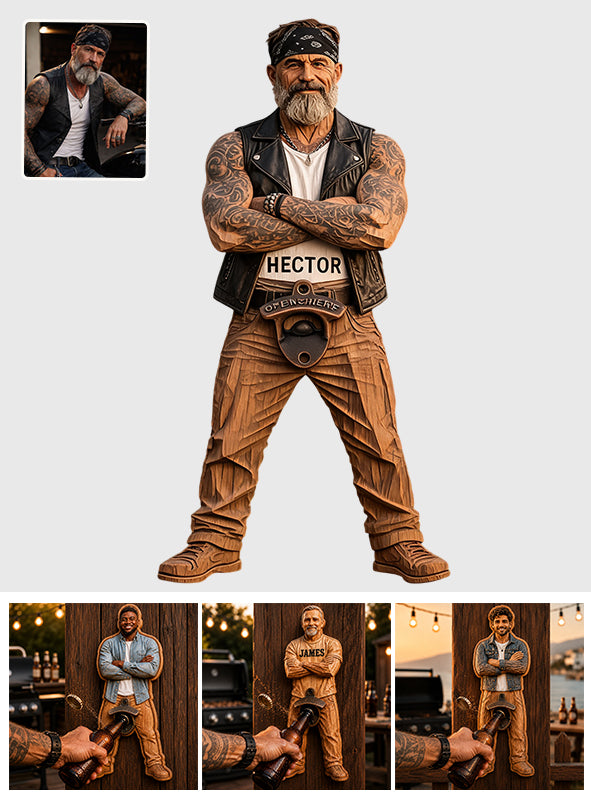 Any Photo Open Here - Personalized Beer Wall Bottle Opener