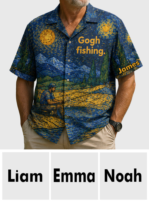 Gogh Fishing - Personalized Fishing Hawaiian Shirt