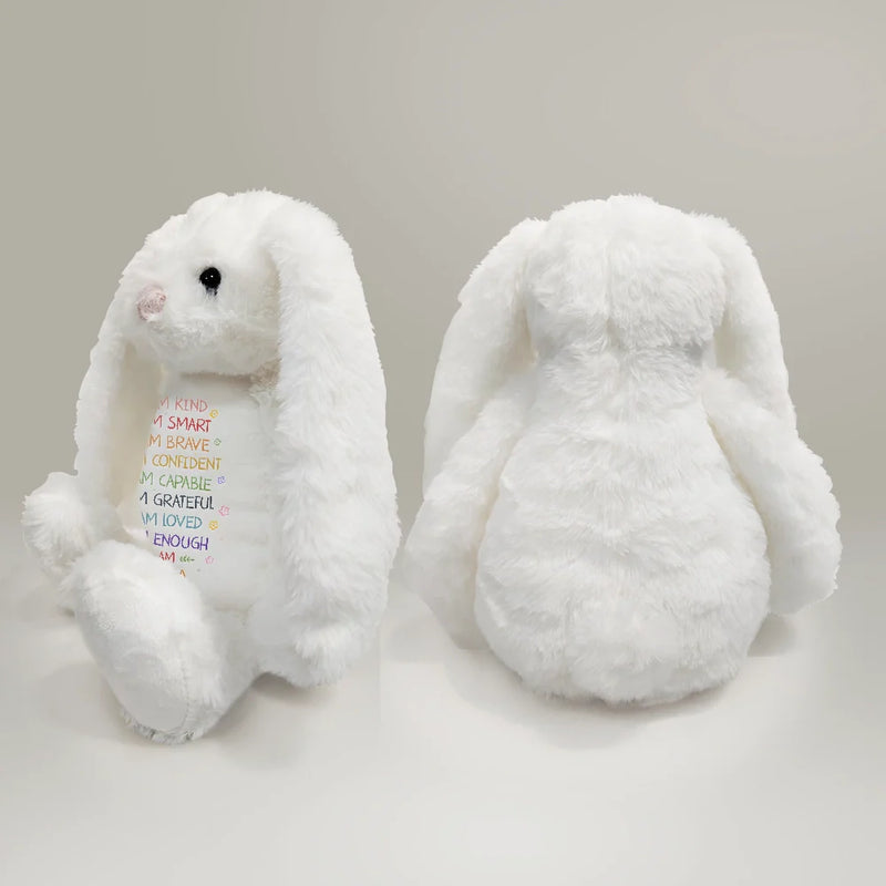 Personalized Plush Bunny with Positive Affirmations, Sweet Nursery Keepsake, Unique Gift for Kids