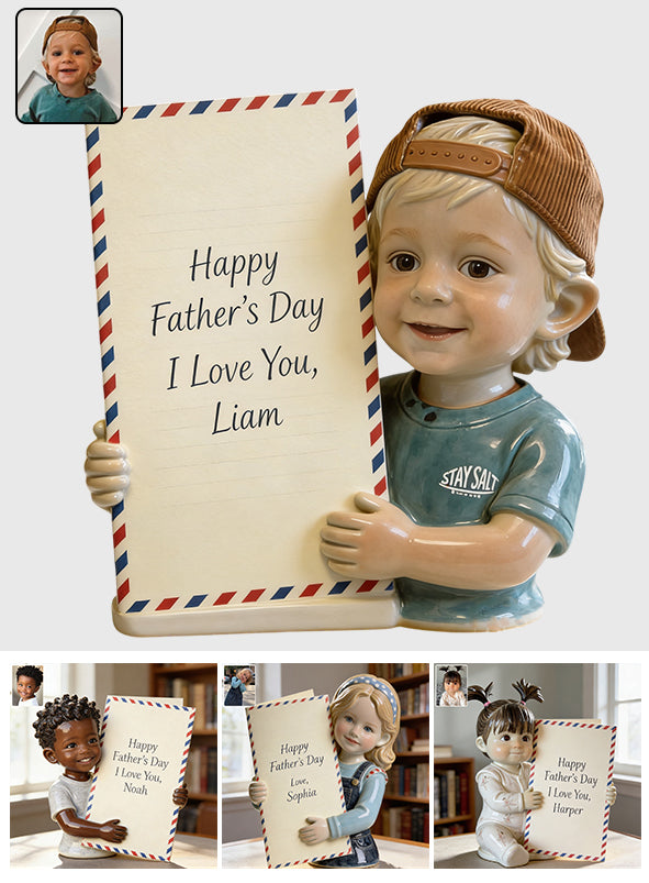 Custom Any Photo, Perfect Father's Day Gift - Personalized Kid Custom Shaped Acrylic Plaque