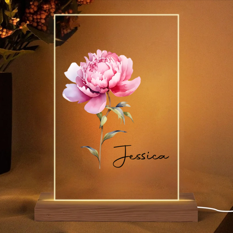 Personalized Floral Whiskey Glass, Custom Daisy Design with Name - Perfect Gift for Her
