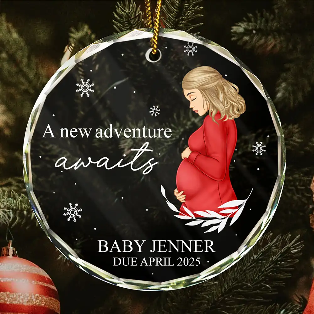 Crystal Ornament for Mom-to-Be β Heartfelt Keepsake, Cherished Pregnancy Moment, Perfect Gift for Baby Shower