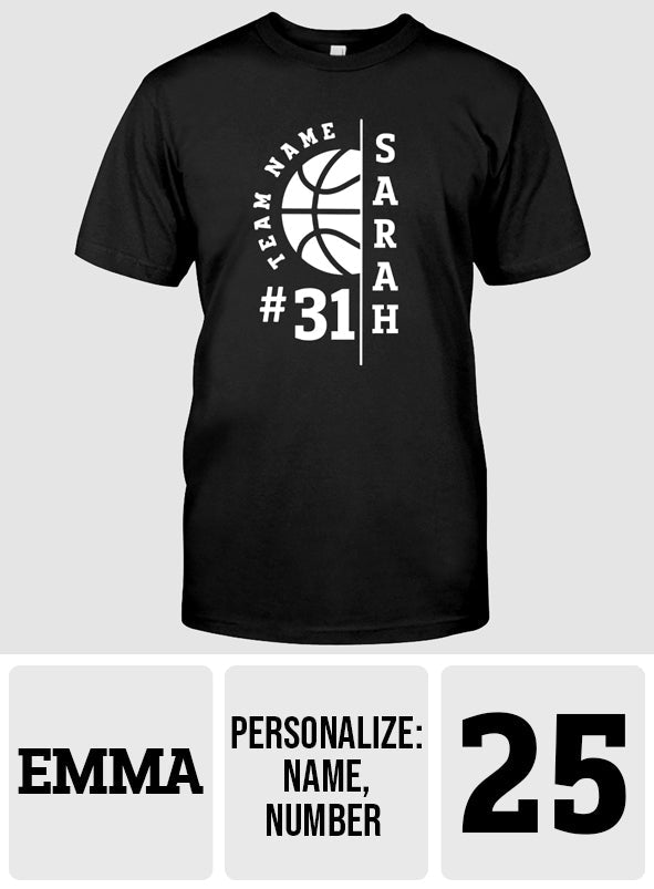 Love Basketball - Personalized Basketball T-shirt And Hoodie