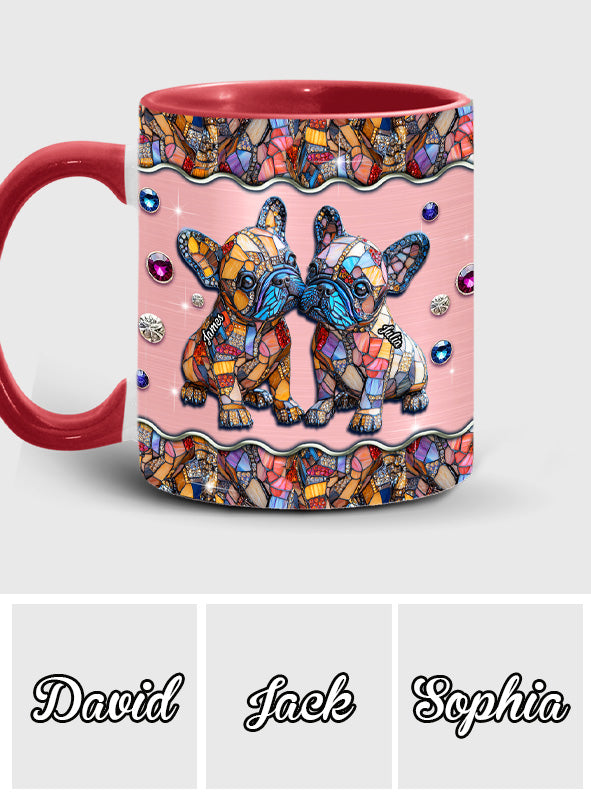 French Bulldog Couple - Personalized French Bulldog Accent Mug