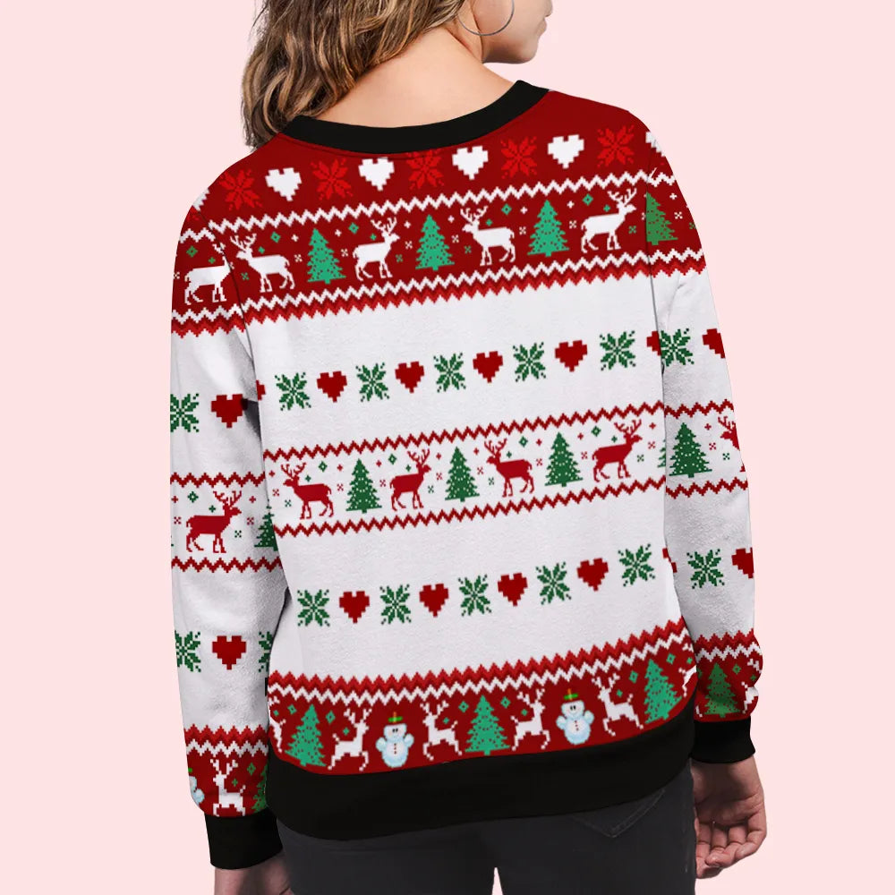 Grandma And Her Snowmen - Personalized Custom All-Over-Print Sweatshirt