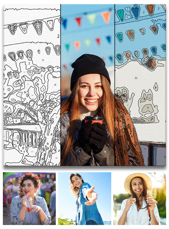 Custom Photo - Personalized Aunt Paint By Numbers Kit