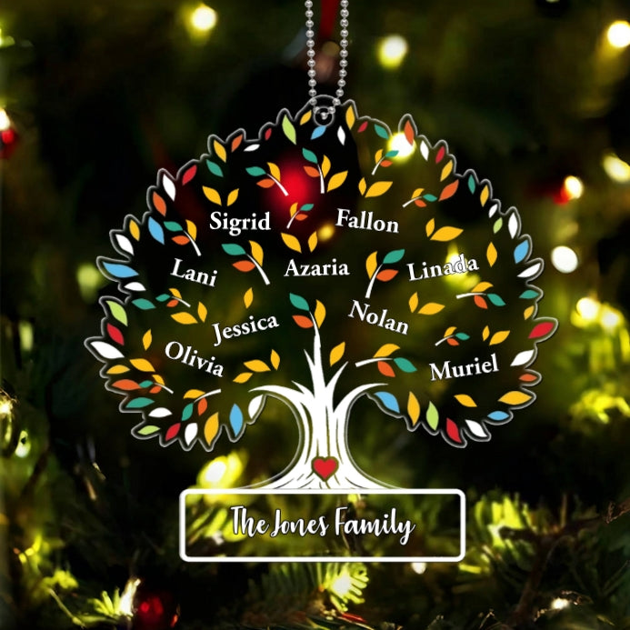 Personalized Family Tree Plaque, Ornament - Unique Gift for Grandma, Mother's Day, or Christmas
