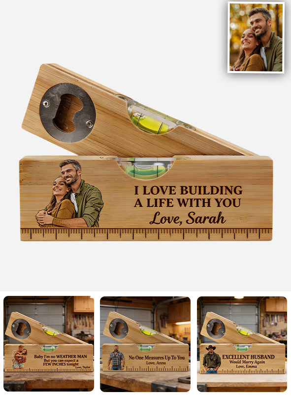 If He Can’t Fix It No One Can - Personalized Couple Spirit Level Bottle Opener