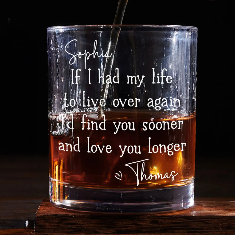 Personalized Whiskey Glass with Romantic Quote, Custom Love Message for Couples, Unique Gift for Whiskey Lovers & Special Occasions