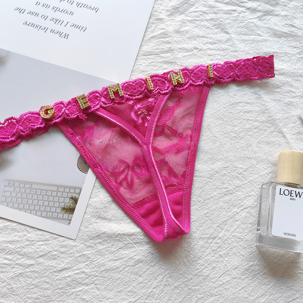 Customizable Sexy Women's Thong, Personalized Text Design, Valentine's Day Gift, Romantic Present for Couples