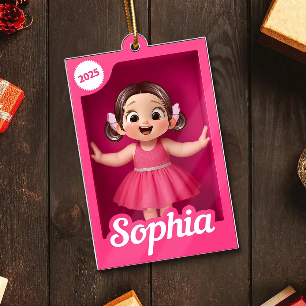 Custom Cartoon Girl Acrylic Ornament for Kids