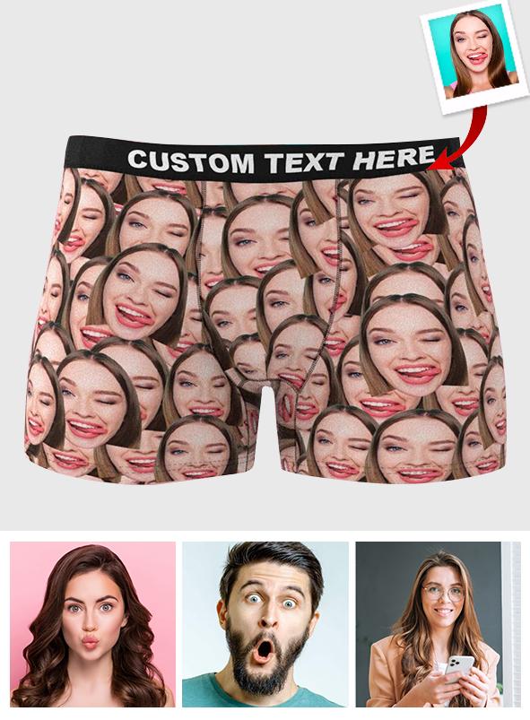 Custom Wife Or Girlfriend Face Boxers - Personalized Couple Men's boxer briefs