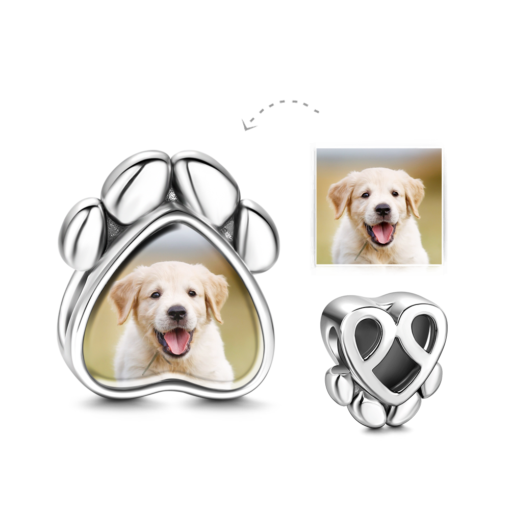 Any Photo - Personalized Dog 925 Sterling Silver Photo Charm