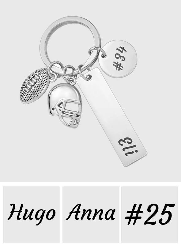 Football Items - Personalized Football Sport Keychain