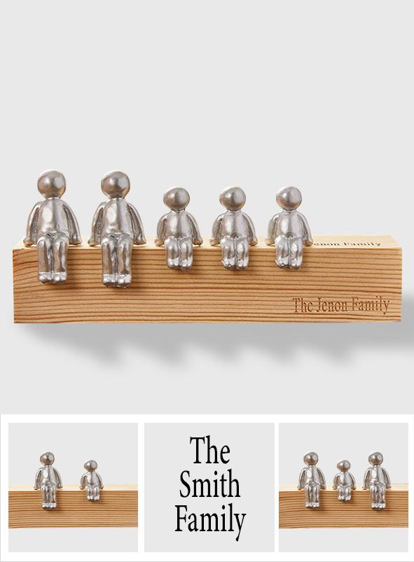 Engraved Name - Personalized Family Metal Sculpture Figurines