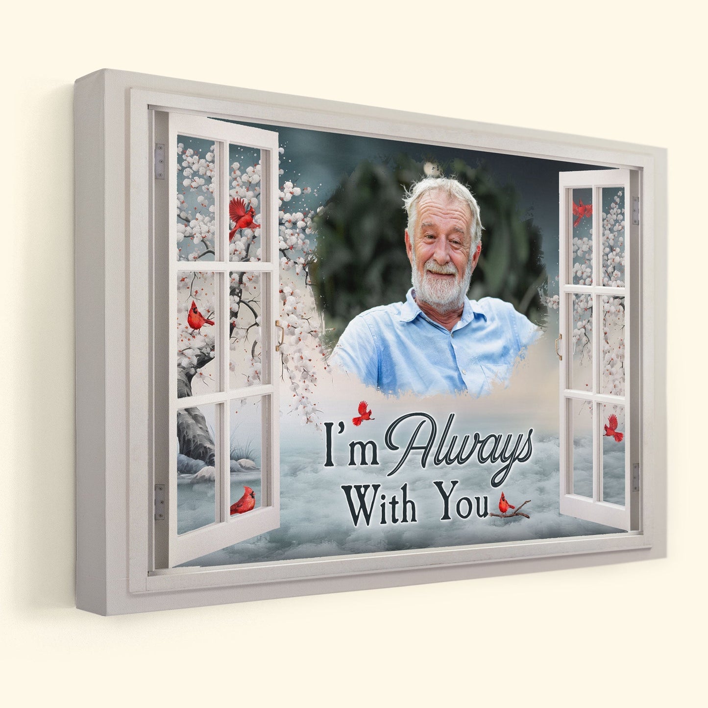 Personalized Memorial Poster or Canvas - Always With You Design
