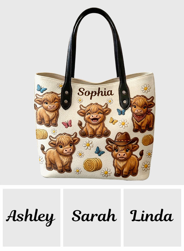 Just A Girl Who Loves Highland Cow - Personalized Highland Cow Tote Bag