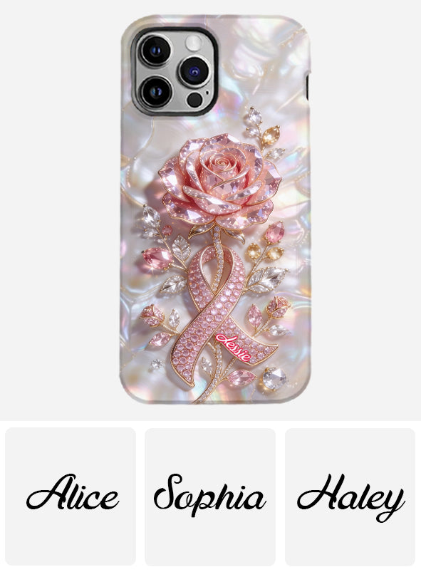 Faith Hope Love - Personalized Breast Cancer Awareness Full Print Phone Case