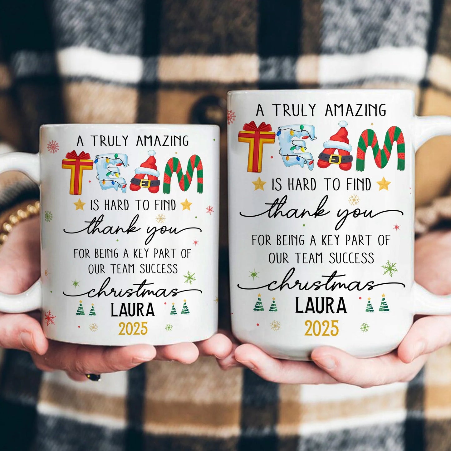 Personalized White Ceramic Mug For Coworker Appreciation β A Truly Amazing Team Christmas Gift, Unique Thank You Present
