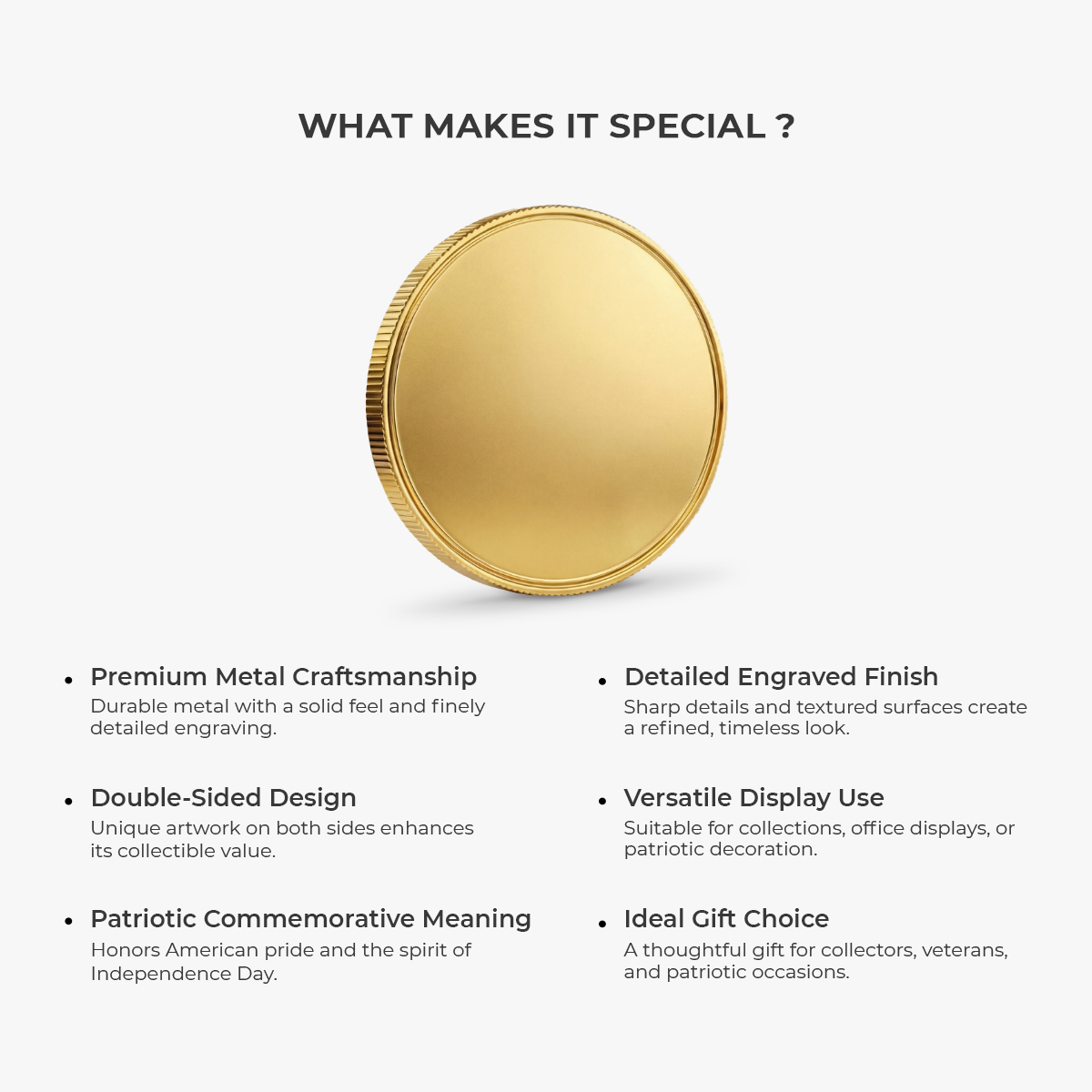 Personalized Alloy Keepsake Coin With Photo Thank You For Your Service Patriotic Display Unique Gift for Service Member